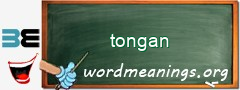 WordMeaning blackboard for tongan